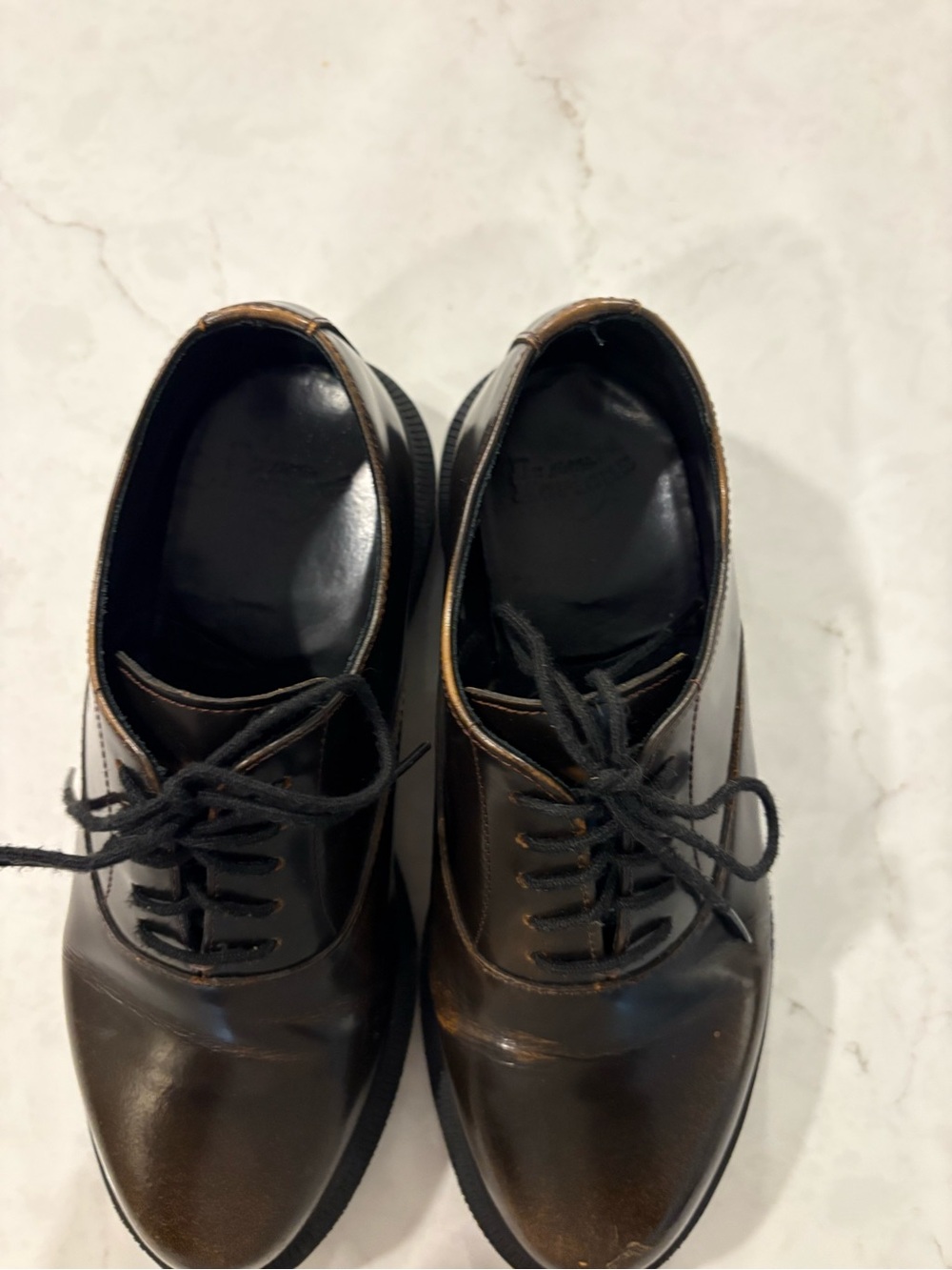 Dr. Martens Brown Leather Derby Shoes with Black Laces - 37, uk 4 - Picture 2 of 5